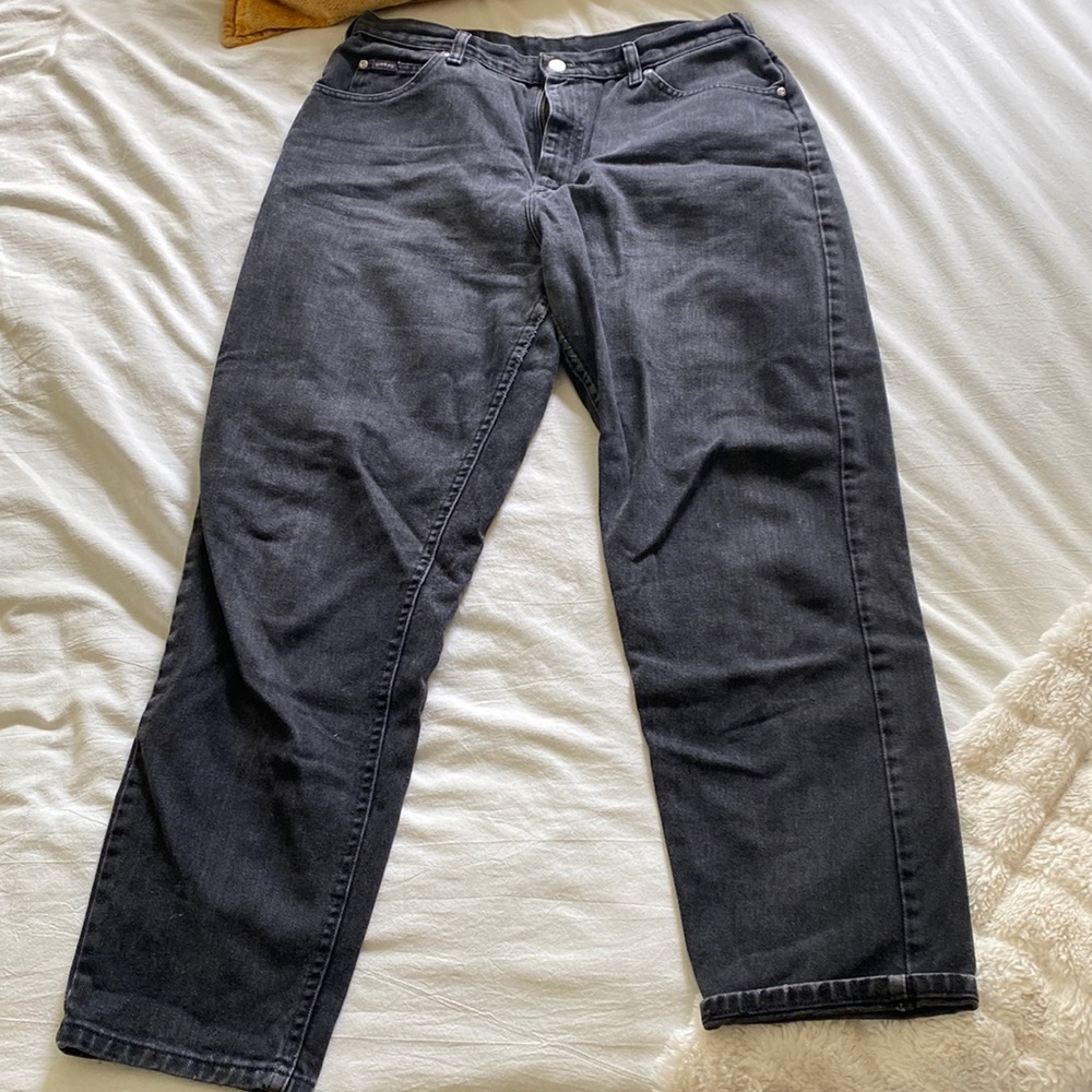 Black Denim Riders. Dad Jeans